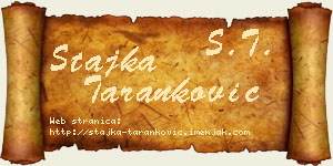 Stajka Taranković vizit kartica